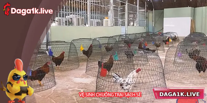 Vệ sinh chuồng trại để phòng tránh bệnh cho gà chiến