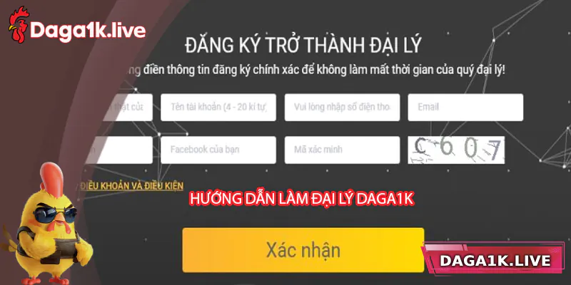 Hướng dẫn cách đăng ký làm đại lý Daga1k